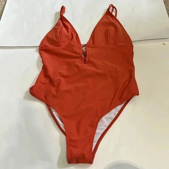 Cupshe orange one piece swimsuit size M - Picture 1 of 8